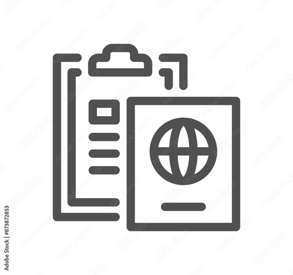 Document and paper icon outline and linear vector.
Document and paper icon outline and linear vector.