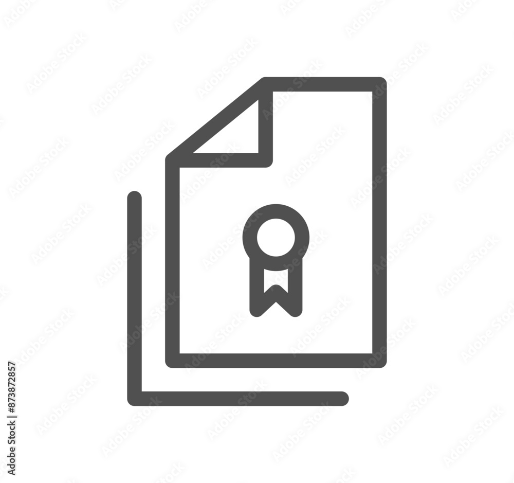 Document and paper icon outline and linear vector.
Document and paper icon outline and linear vector.