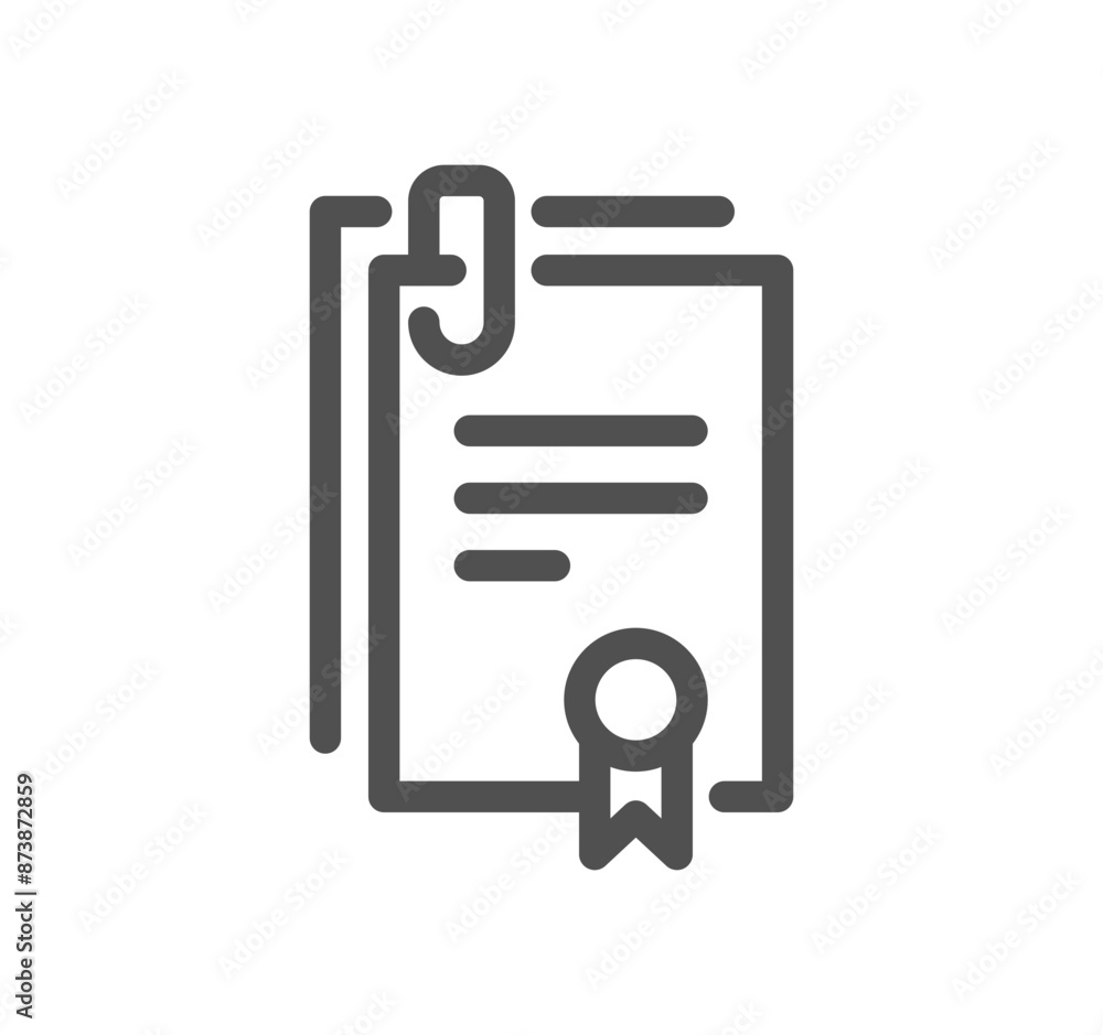 Document and paper icon outline and linear vector.
Document and paper icon outline and linear vector.