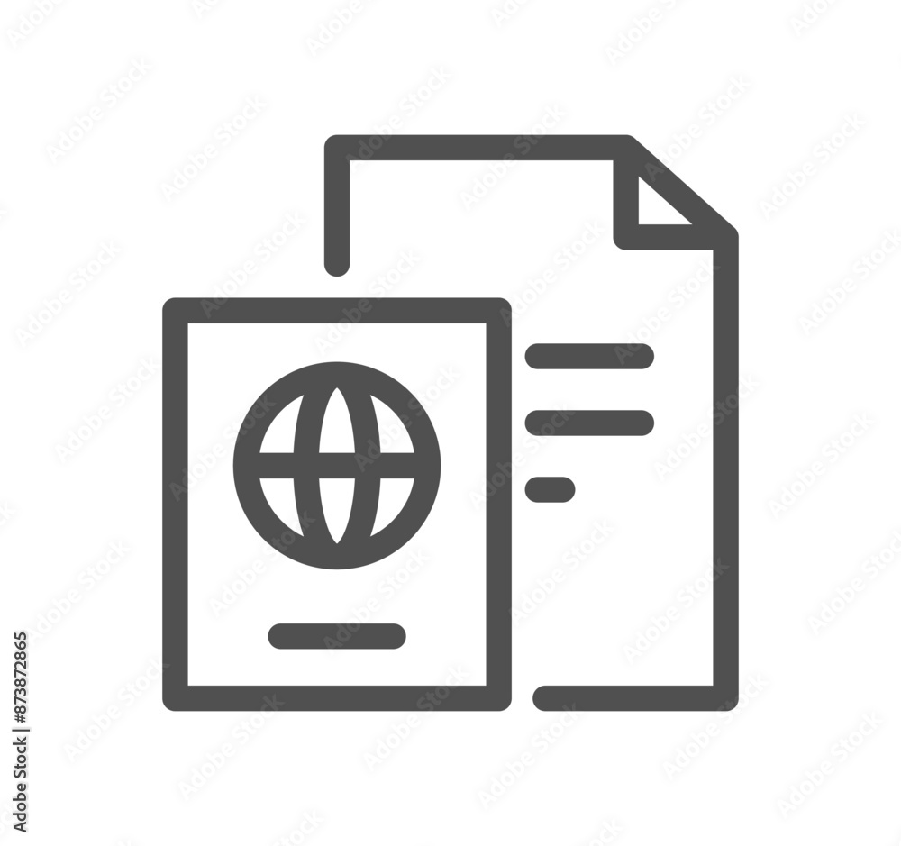 Document and paper icon outline and linear vector.
Document and paper icon outline and linear vector.
