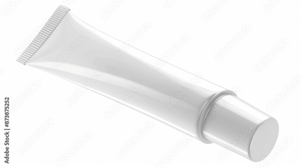 Tube. Blank White Cosmetic Tube for Care and Beauty Products Isolated on White Background Tube. Blank White Cosmetic Tube for Care and Beauty Products Isolated on White Background