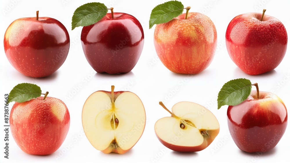set of hotograph a crisp apple set of hotograph a crisp apple