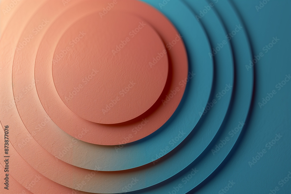layered abstract composition with concentric circles in textured red and blue gradients layered abstract composition with concentric circles in textured red and blue gradients
