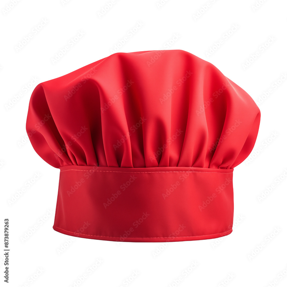 Red chefs hat isolated on transparent or white background, png Red chefs hat isolated on transparent or white background, png