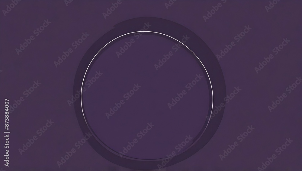 Obraz premium purple background with empty circle in middle , Rectangle box under circle for text route