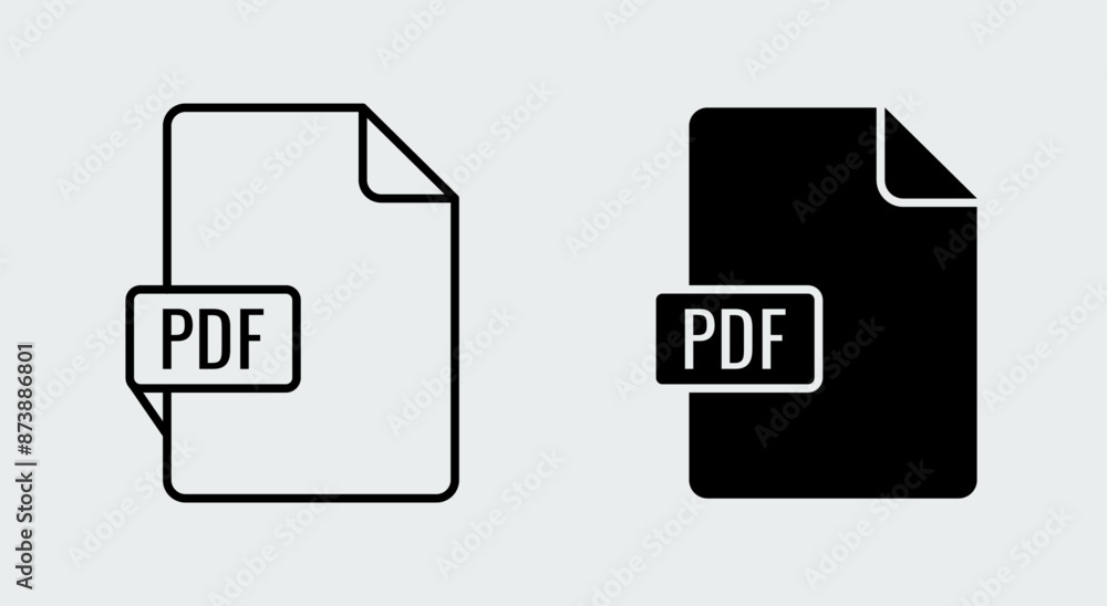 PDF file document icon. Easy editable vector design. PDF file document icon. Easy editable vector design.