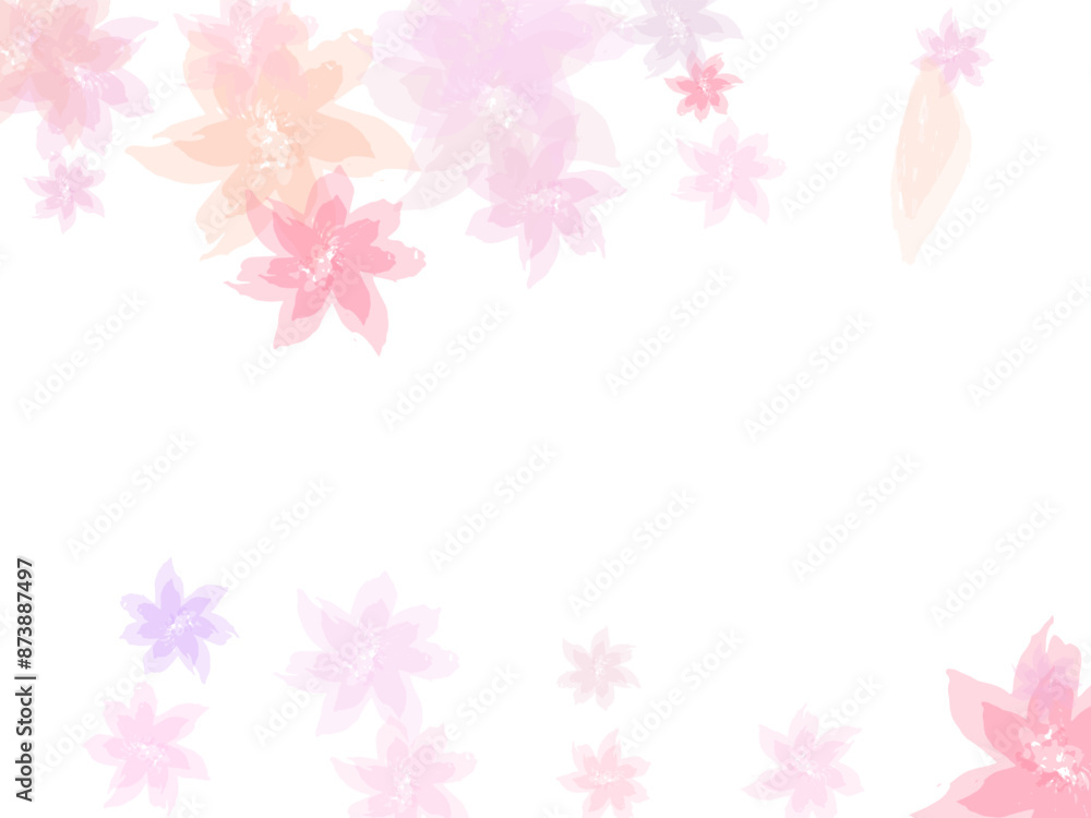 Spring flowers falling vector illustration. Spring flowers falling vector illustration.