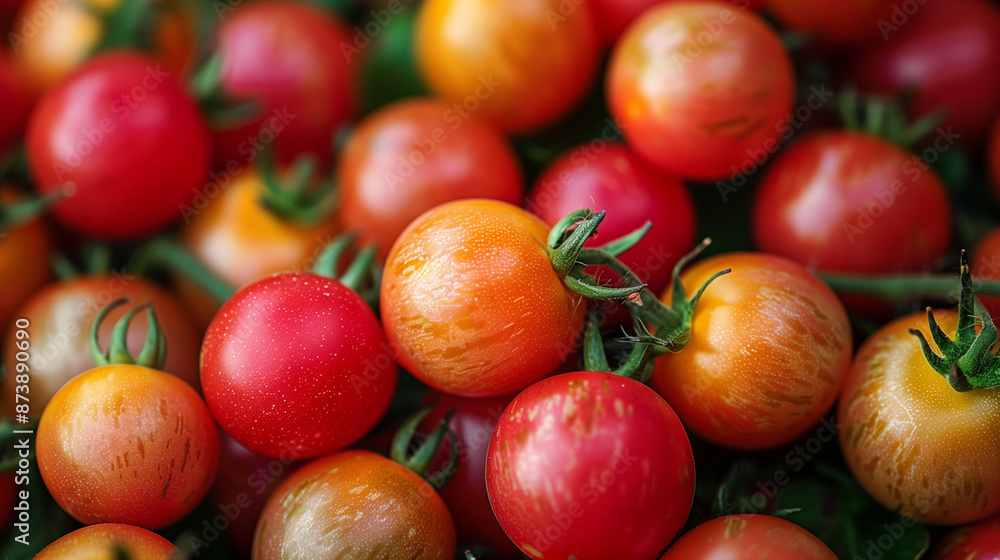 different shade of red and orange cherry tomatoes different shade of red and orange cherry tomatoes