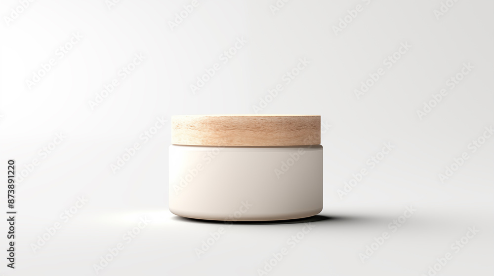 Mock-up model of powder jar for cosmetic beauty product branding on white background. Natural product. Mock-up model of powder jar for cosmetic beauty product branding on white background. Natural product.