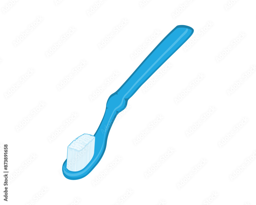 vector design of a light blue toothbrush which is usually used to clean teeth from food residue with toothpaste vector design of a light blue toothbrush which is usually used to clean teeth from food residue with toothpaste