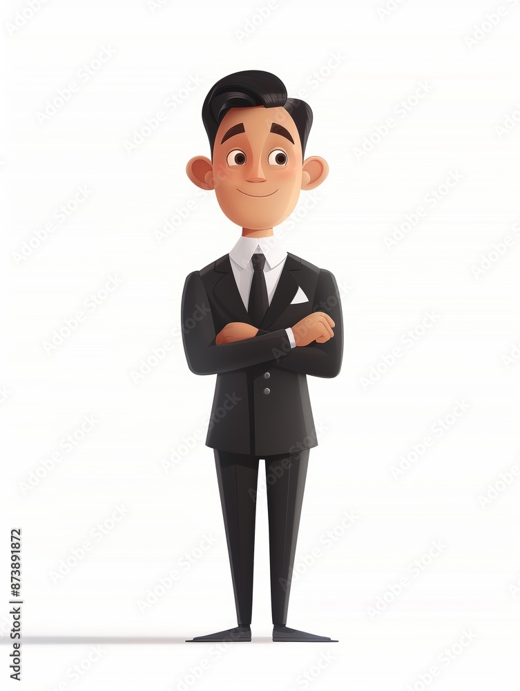 Hotel Manager male, Full body character, Vector illustration, Clip art, Hospitality and Tourism, isolated on white background Hotel Manager male, Full body character, Vector illustration, Clip art, Hospitality and Tourism, isolated on white background