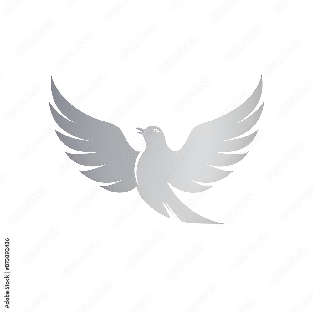 illustration logo of minimalist outline of a dove illustration logo of minimalist outline of a dove