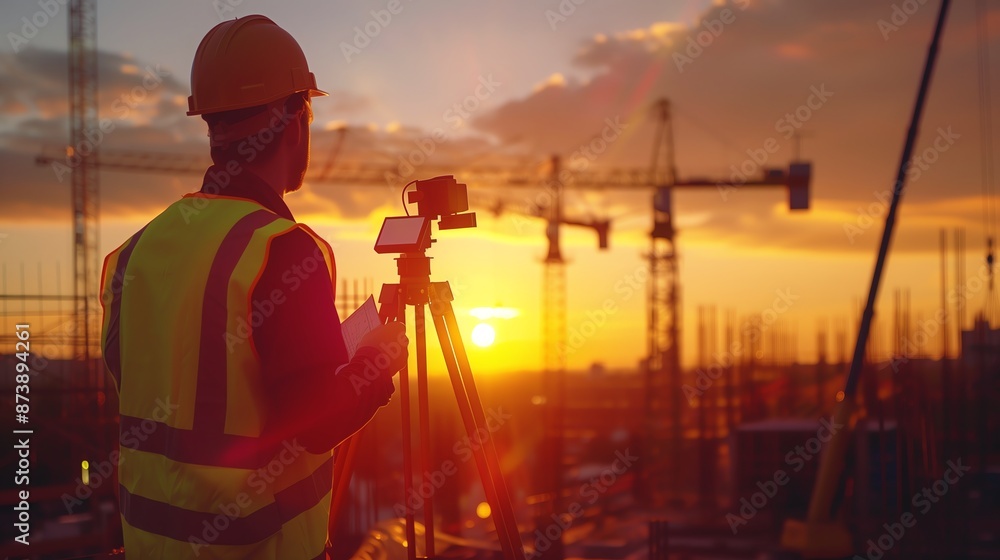 Sunset Serenity: A Site Engineer's Inspection at Dusk Sunset Serenity: A Site Engineer's Inspection at Dusk