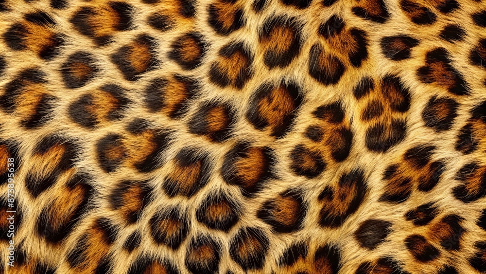 Intricate, high-resolution close-up of leopard fur seamless pattern featuring vibrant spots with detailed, realistic texture for design inspiration. Intricate, high-resolution close-up of leopard fur seamless pattern featuring vibrant spots with detailed, realistic texture for design inspiration.