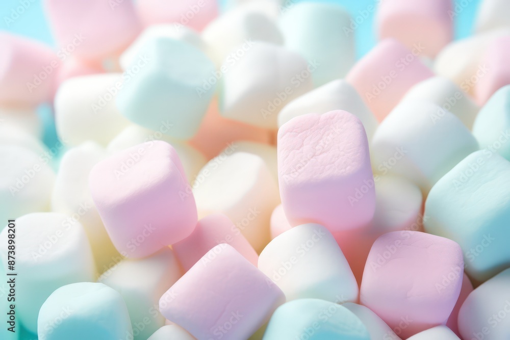 A pile of colorful marshmallows in a variety of colors A pile of colorful marshmallows in a variety of colors
