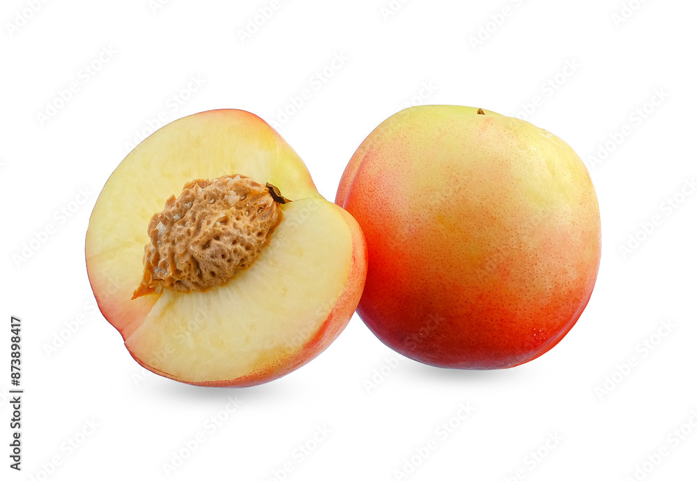 Nectarine isolated on white background Nectarine isolated on white background