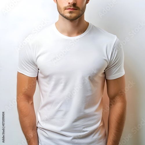 Blank t-shirt on a white background.