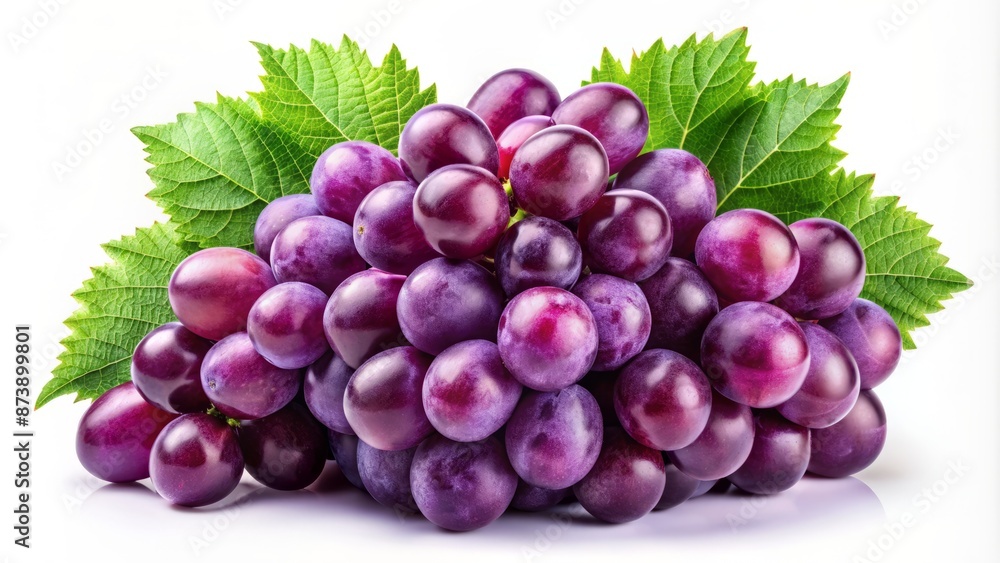 A vibrant, plump, and juicy bunch of purple grapes arranged artfully on a transparent background, awaiting culinary creation. A vibrant, plump, and juicy bunch of purple grapes arranged artfully on a transparent background, awaiting culinary creation.