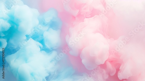 Abstract background with soft pastel colors of cotton candy, pink and blue