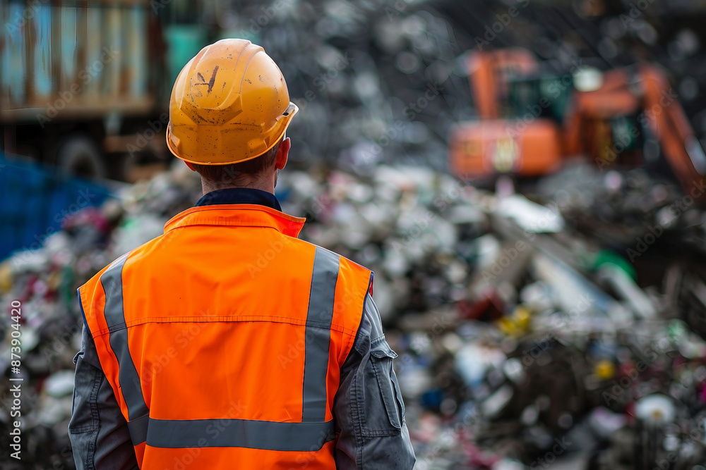 Generative AI, sorting garbage conceptual picture, social responsibility, civil cleaning service Generative AI, sorting garbage conceptual picture, social responsibility, civil cleaning service