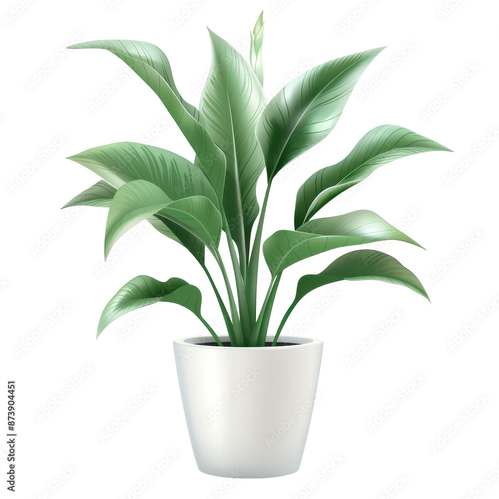 A white plant in a white pot A white plant in a white pot