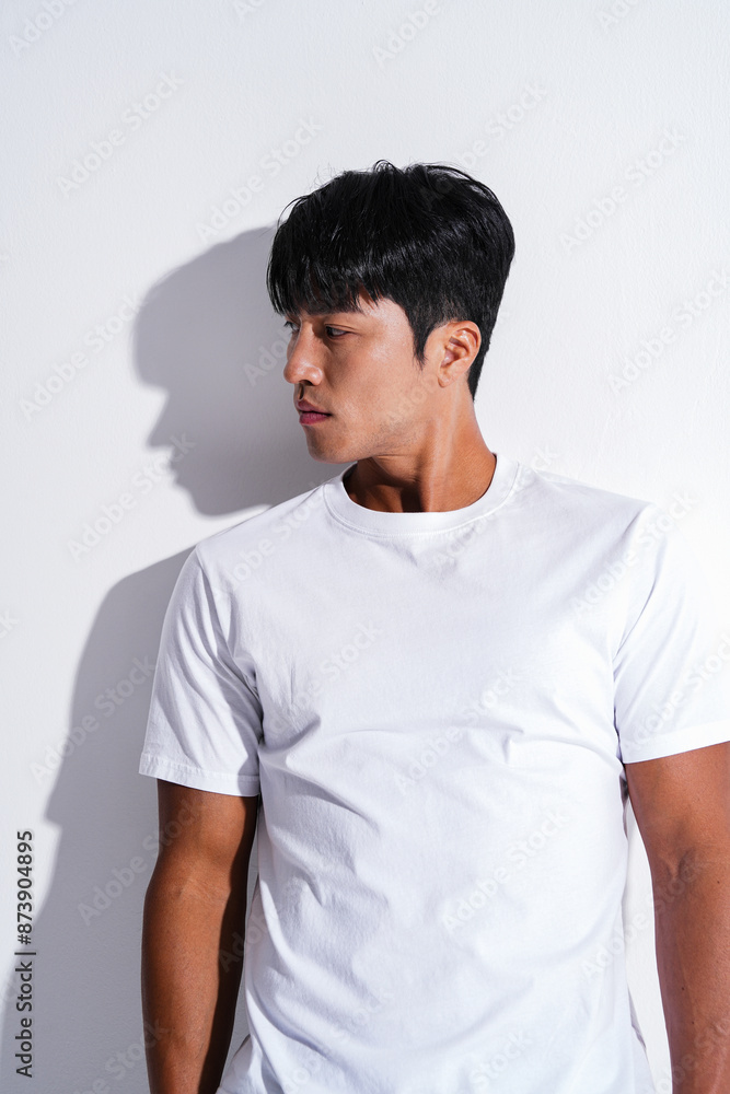 Fototapeta premium 健康的なアジア男性の美容イメージ