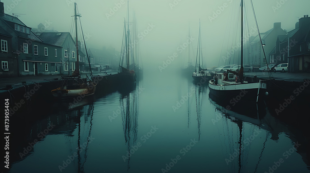 The pier is quiet. Generative AI illustration The pier is quiet. Generative AI illustration