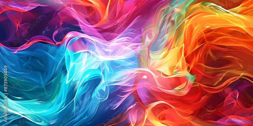 abstract colorful shapes, ai generated. abstract colorful shapes, ai generated.