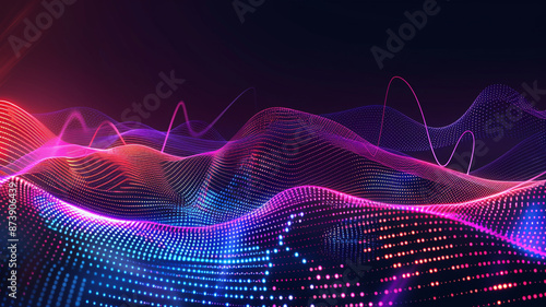 Neon Waveforms in a Sleek Design
