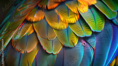 Wallpaper Mural Close up colorful feathers.  Torontodigital.ca