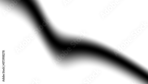 Blurred transparent gradient background. Elegant black wavy line on Transparent png overlay background