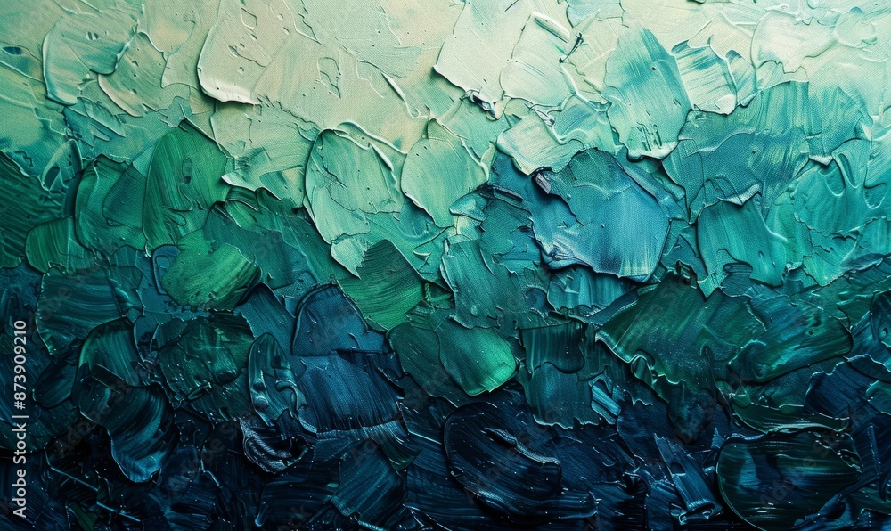 abstract expressionist painting texture background, bold strokes, gradient from emerald green to ocean blue abstract expressionist painting texture background, bold strokes, gradient from emerald green to ocean blue