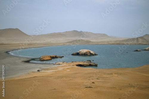 peru desert in paracas photo