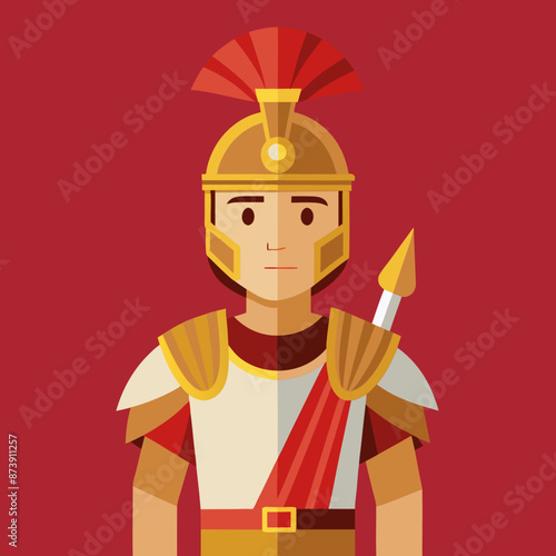 vector illustration of roman legioner