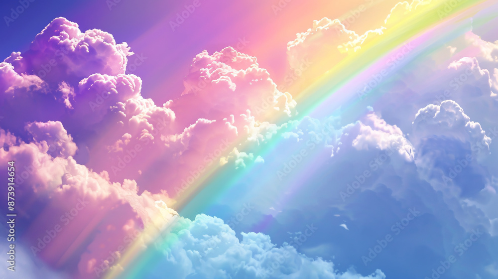 Sky and rainbow background Sky and rainbow background