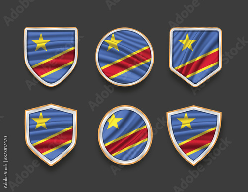 Free Download set of flags in frames with various frame shapes - GFXLoad