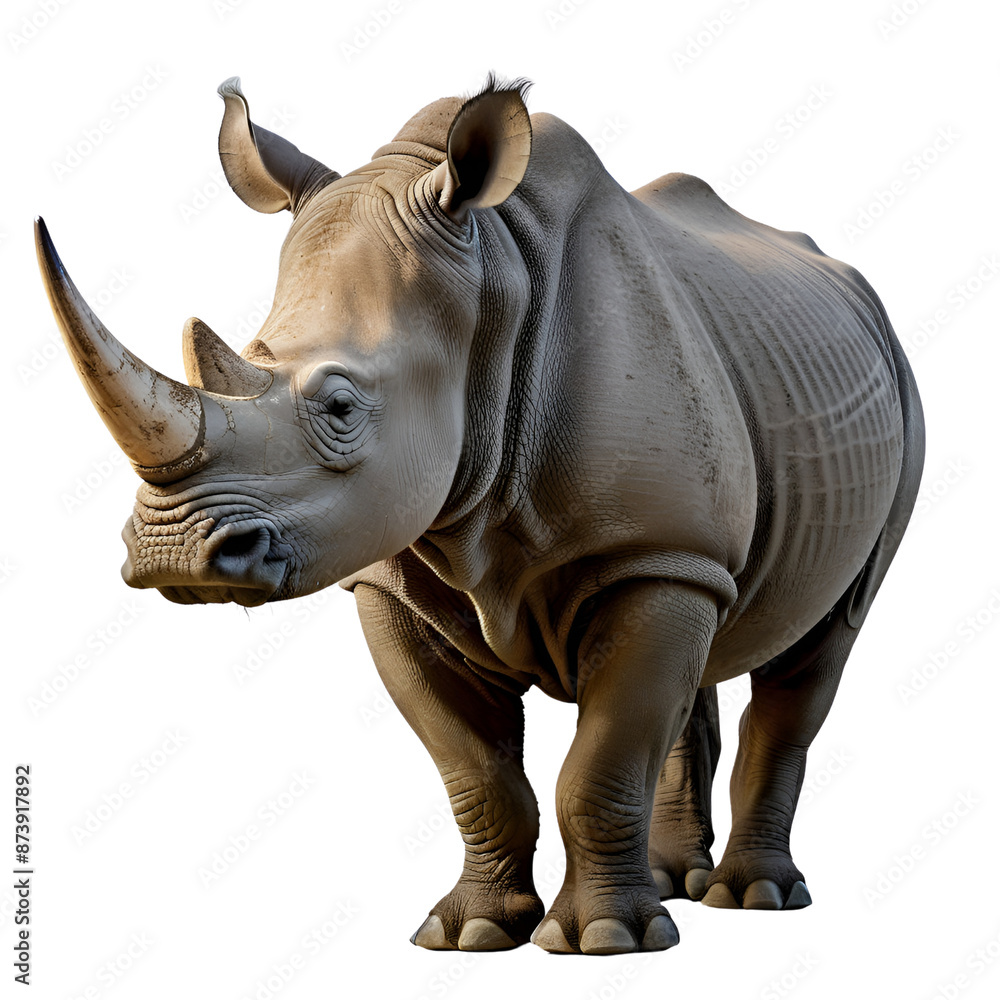 Fototapeta premium Imposing Rhino in Natural Habitat
