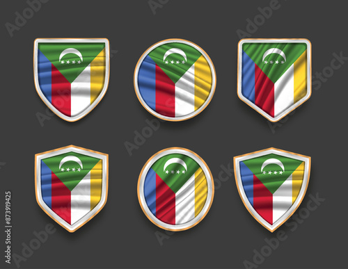 Free Download set of flags in frames with various frame shapes - GFXLoad