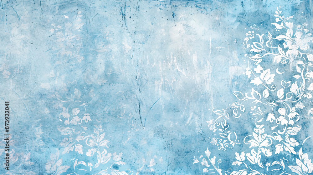 Fototapeta premium Shabby chic light blue background