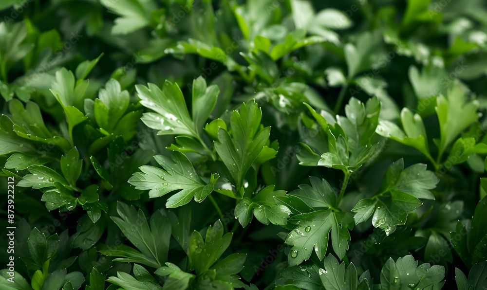 Fresh green parsley leaves, Generative AI Fresh green parsley leaves, Generative AI
