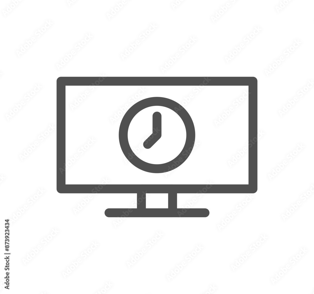 Timer and clock icon outline and linear vector.
Timer and clock icon outline and linear vector.