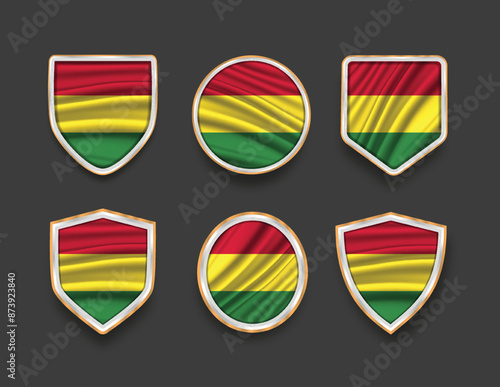 Free Download set of flags in frames with various frame shapes - GFXLoad