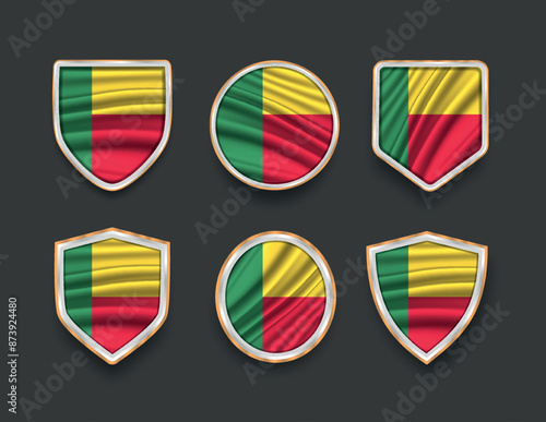Free Download set of flags in frames with various frame shapes - GFXLoad