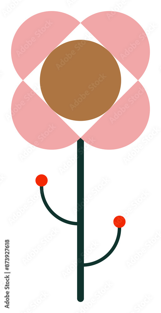 A colorful illustration of Retro daisy flower illustration design isolated png A colorful illustration of Retro daisy flower illustration design isolated png