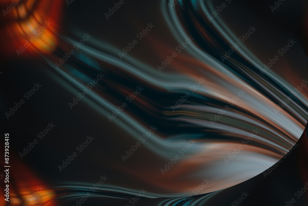 Colorful abstract light and wave design with flowing lines on a black backdrop Colorful abstract light and wave design with flowing lines on a black backdrop