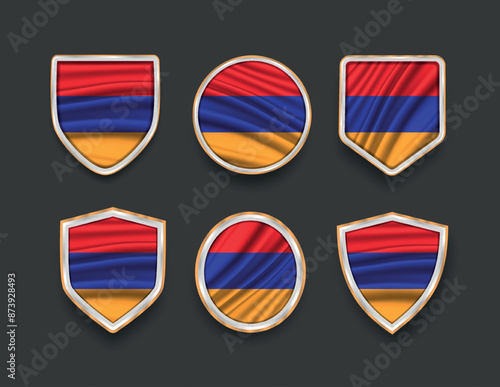 Free Download set of flags in frames with various frame shapes - GFXLoad