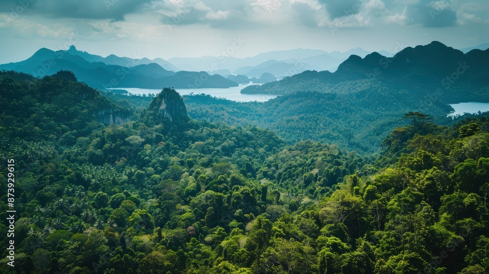 The Nature Of Langkawi Island In Malaysia, With Mountains And Dense Jungle The Nature Of Langkawi Island In Malaysia, With Mountains And Dense Jungle