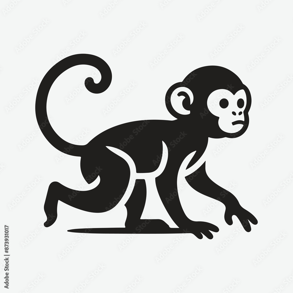 Obraz premium Majestic Monkey Silhouettes: Capturing Nature's Grace in Shadow
