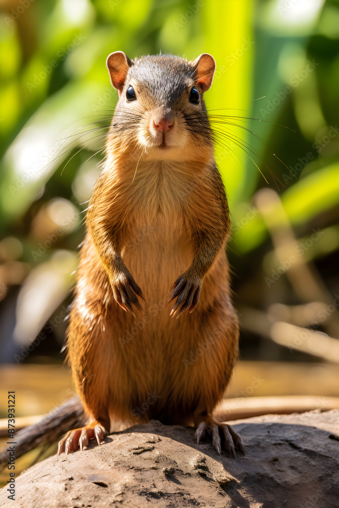 Intriguing Nature: Central American Agouti Rodent in its Natural Habitat Intriguing Nature: Central American Agouti Rodent in its Natural Habitat
