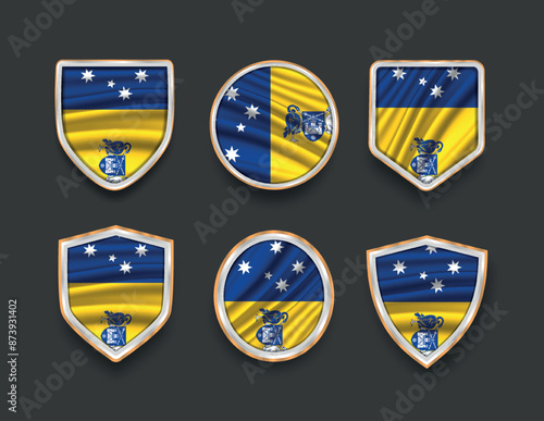 Free Download set of flags in frames with various frame shapes - GFXLoad